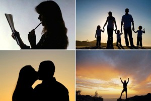 Images of couples and families